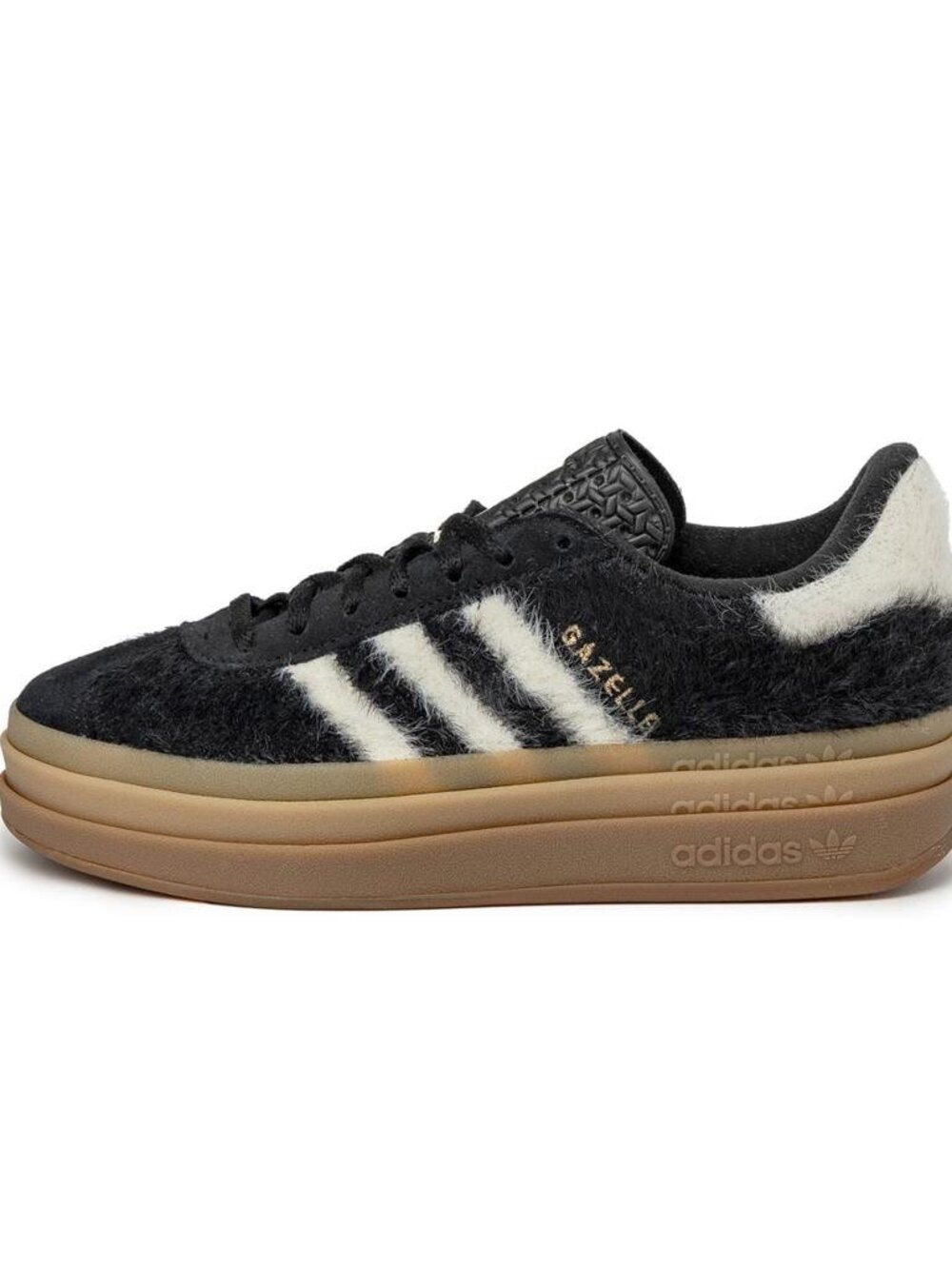 ✨ adidas Gazelle Bold Furry Platform Sneakers Black Cream Size 8